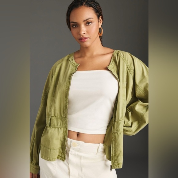 ANTHROPOLOGIE | Belted utility jacket | size small - Picture 2 of 11